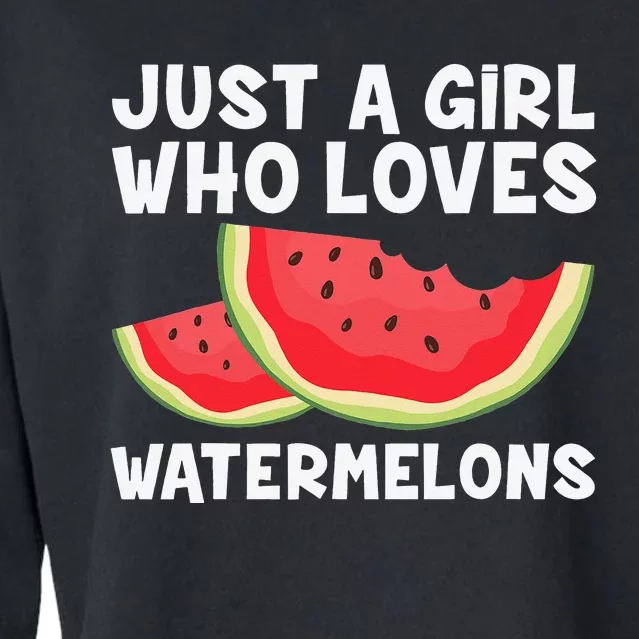 Cool Watermelon Art For Juicy Melon Fruit Summer Cropped Pullover Crew