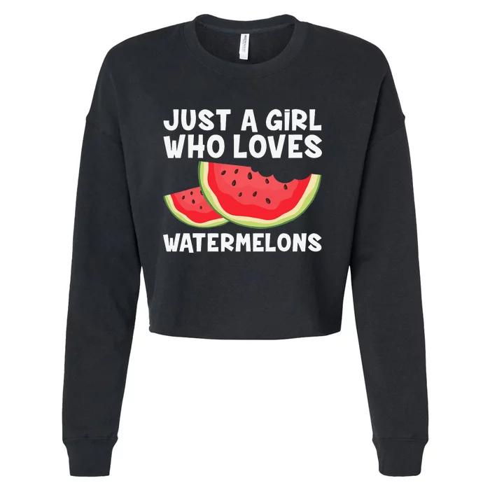 Cool Watermelon Art For Juicy Melon Fruit Summer Cropped Pullover Crew