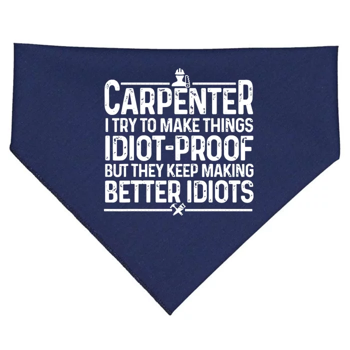 Carpenter Woodworking Art For Men Women Carpentry Woodworker USA-Made Doggie Bandana