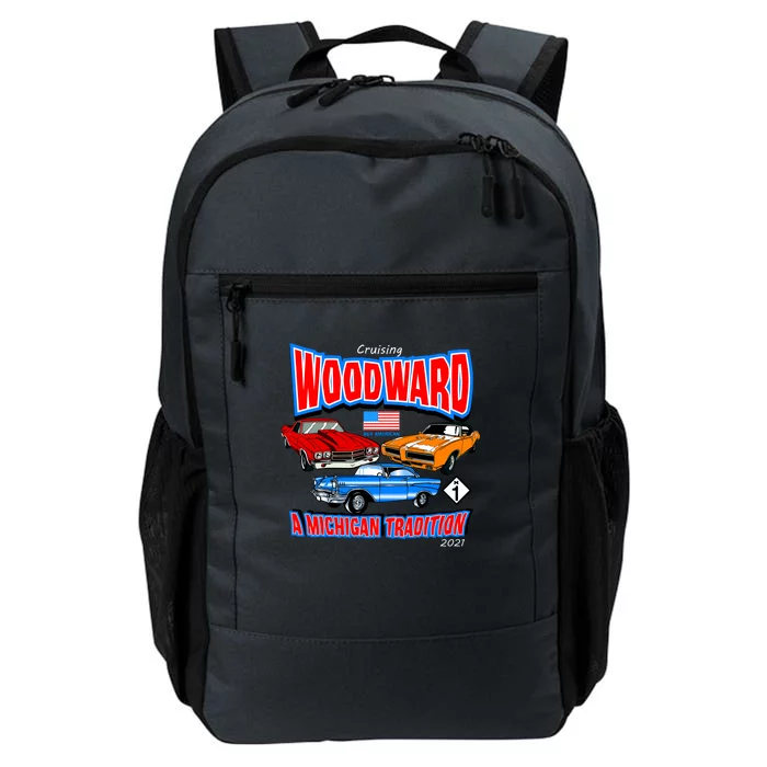 Cruising Woodward Ave M1 A Michigan Tradition Daily Commute Backpack