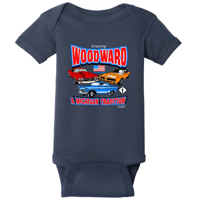 Cruising Woodward Ave M1 A Michigan Tradition Baby Bodysuit