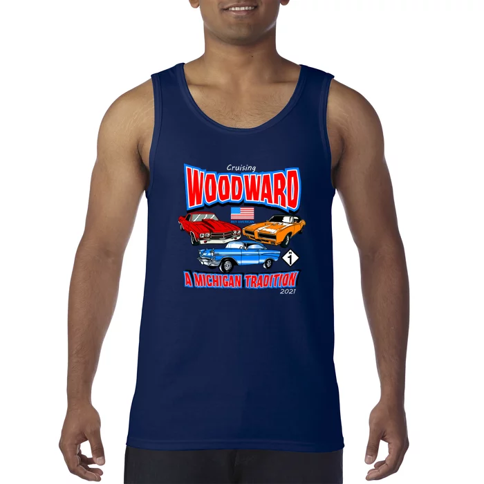 Cruising Woodward Ave M1 A Michigan Tradition Tank Top