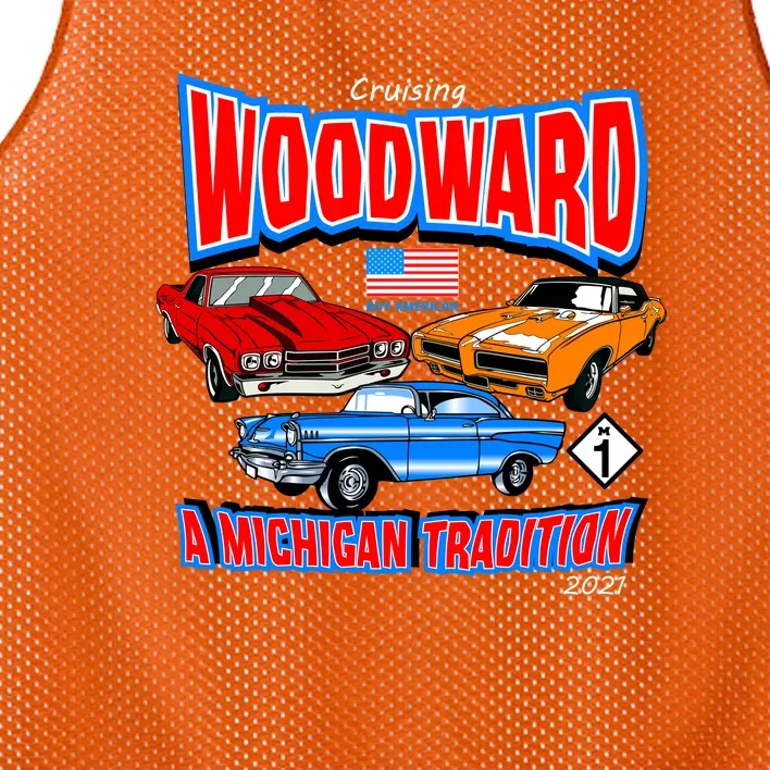 Cruising Woodward Ave M1 A Michigan Tradition Mesh Reversible Basketball Jersey Tank