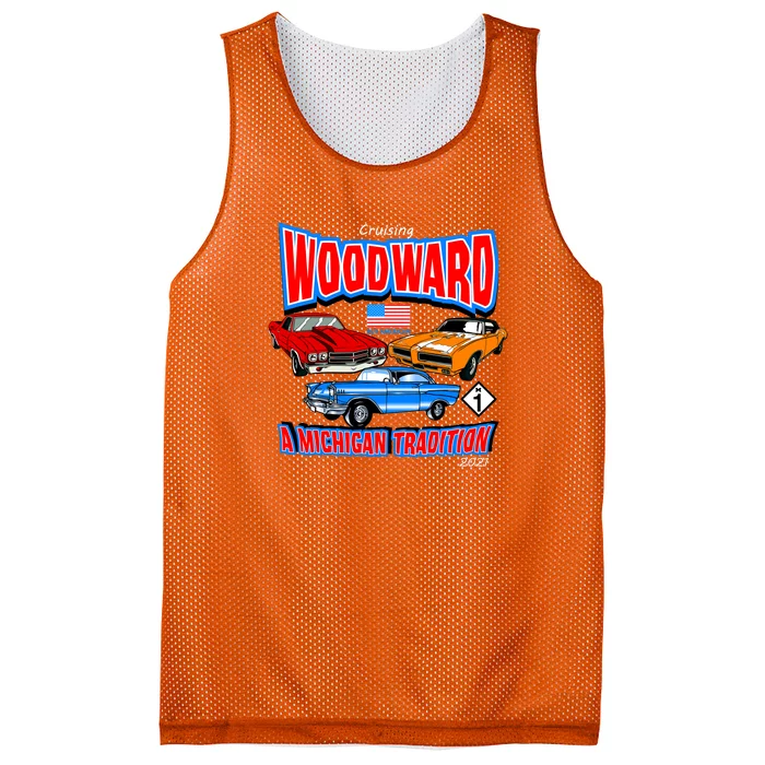 Cruising Woodward Ave M1 A Michigan Tradition Mesh Reversible Basketball Jersey Tank