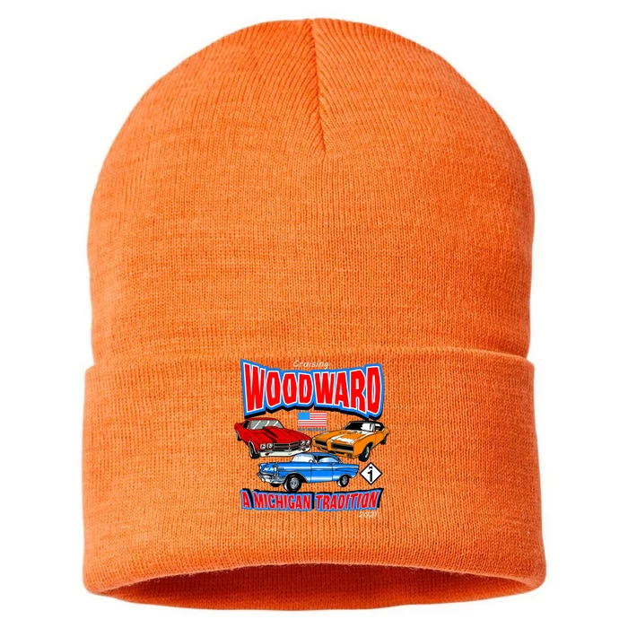 Cruising Woodward Ave M1 A Michigan Tradition Sustainable Knit Beanie