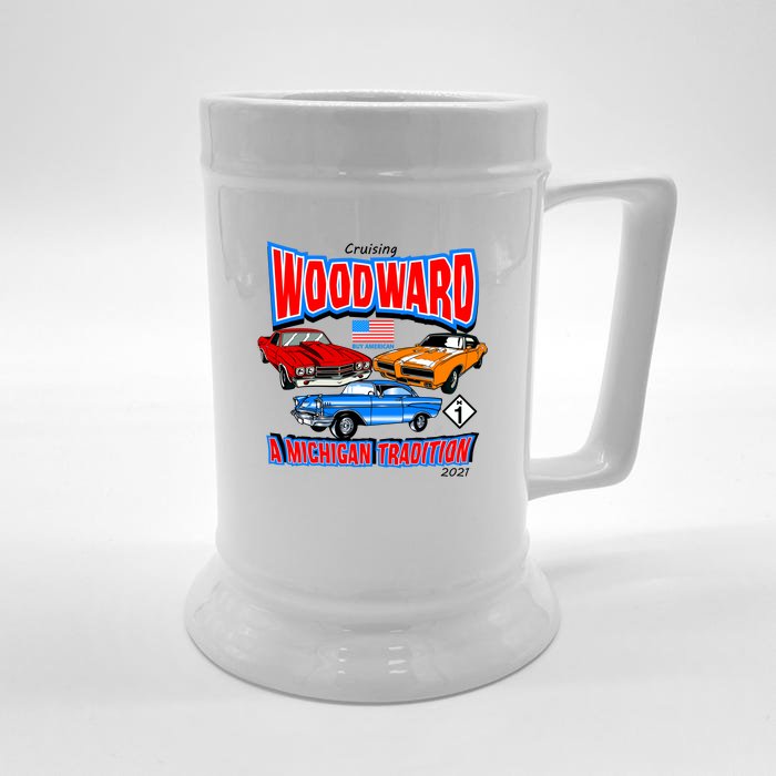 Cruising Woodward Ave M1 A Michigan Tradition Front & Back Beer Stein