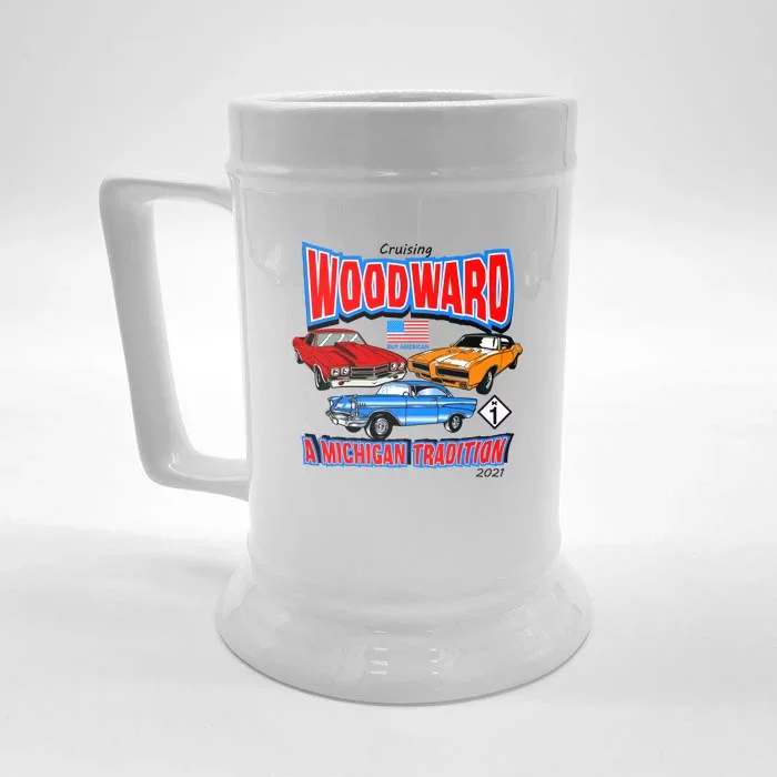 Cruising Woodward Ave M1 A Michigan Tradition Front & Back Beer Stein