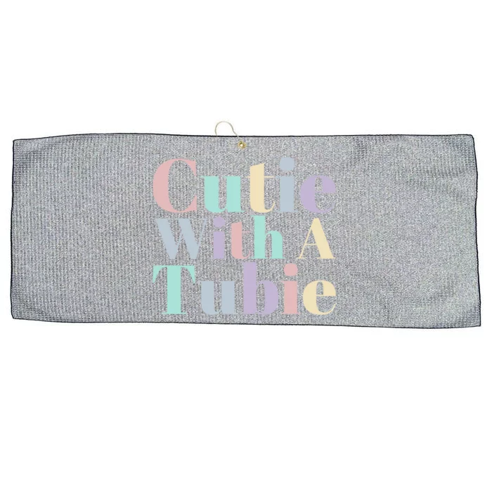 Cutie With A Tubie Feeding Tube Gift Large Microfiber Waffle Golf Towel