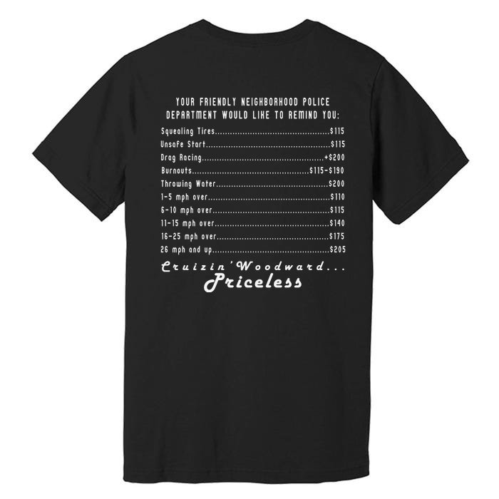 Cruizin' Woodward Ave M1 Priceless Funny Police Front & Back Front & Back Premium T-Shirt