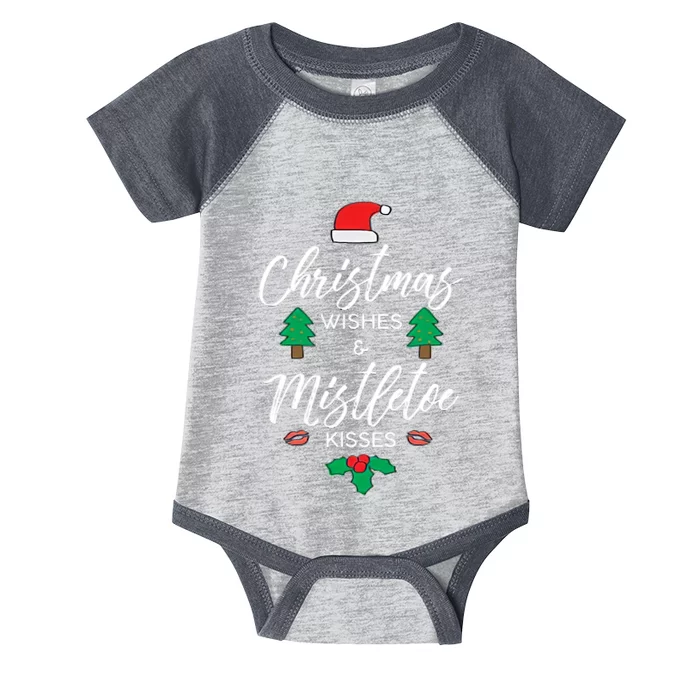 Christmas Wishes And Mistletoe Infant Baby Jersey Bodysuit