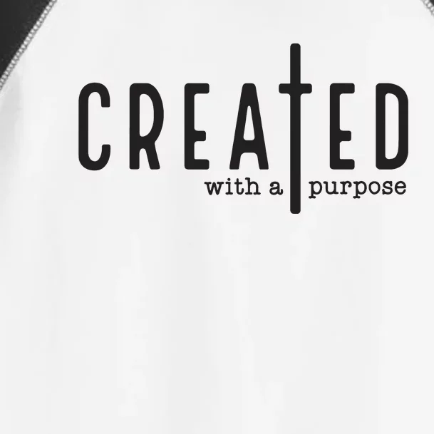 Created With A Purpose Jesus God Christian Faith Easter Day Toddler Fine Jersey T-Shirt