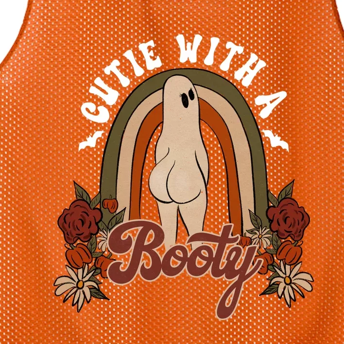 Cutie With A Booty Funny Halloween Fall Mesh Reversible Basketball Jersey Tank