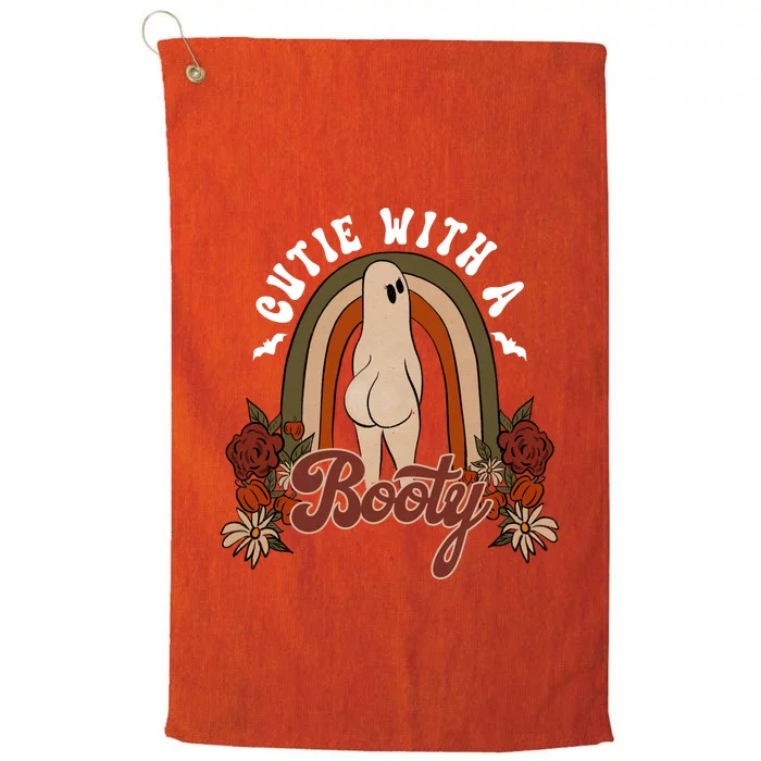 Cutie With A Booty Funny Halloween Fall Platinum Collection Golf Towel