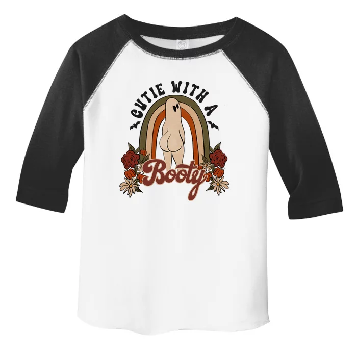 Cutie With A Booty Funny Halloween Fall Toddler Fine Jersey T-Shirt