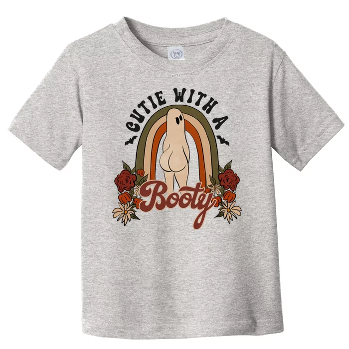 Cutie With A Booty Funny Halloween Ghost Toddler T-Shirt