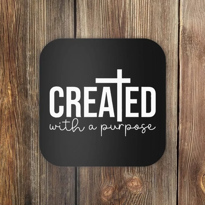 Created With A Purpose Christian Teacher Coaster