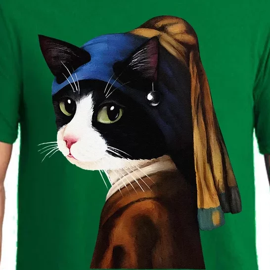 Cat With A Pearl Earring Pajama Set