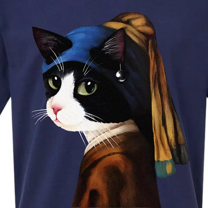 Cat With A Pearl Earring Sueded Cloud Jersey T-Shirt