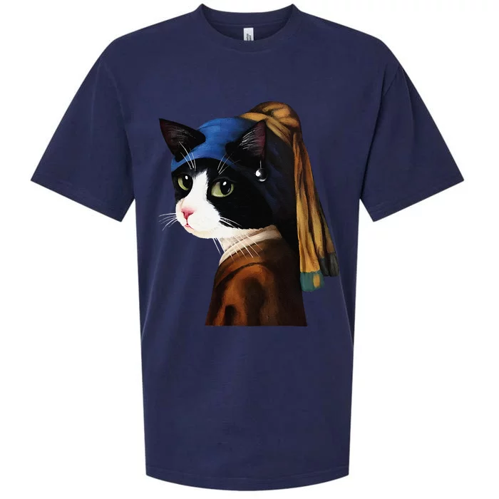 Cat With A Pearl Earring Sueded Cloud Jersey T-Shirt