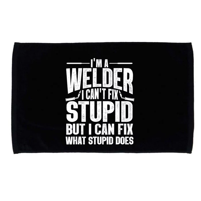 Cool Welding Art Welder Iron Worker Pipeliner Microfiber Hand Towel