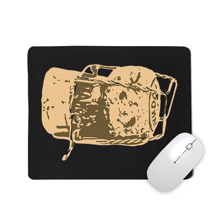 Cork Wine And Champagne Lovers Gift Mousepad