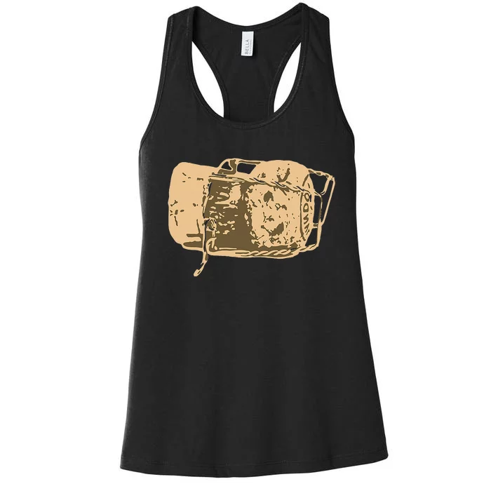 Cork Wine And Champagne Lovers Gift Women's Racerback Tank