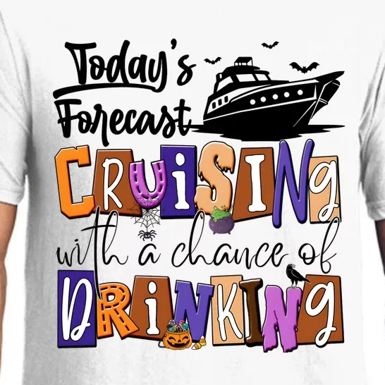 Cruising With A Chance Of Drinking Funny Halloween Pajama Set