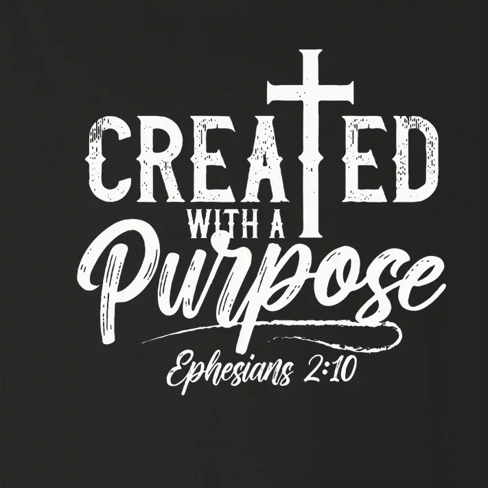 Created With A Purpose Ephesians 2 10 Bible Verse Christian Toddler Long Sleeve Shirt