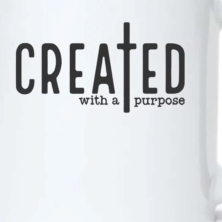 Created With A Purpose Christian Black Color Changing Mug