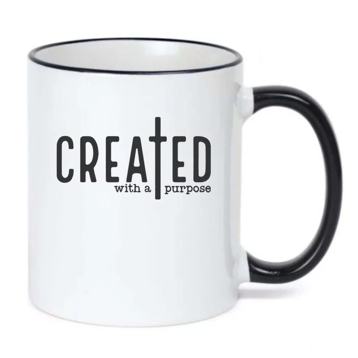 Created With A Purpose Christian Black Color Changing Mug