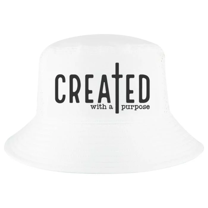 Created With A Purpose Christian Cool Comfort Performance Bucket Hat