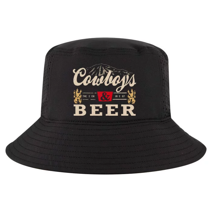 Cowboys Western And Beer Cowboy Lovers Cool Comfort Performance Bucket Hat