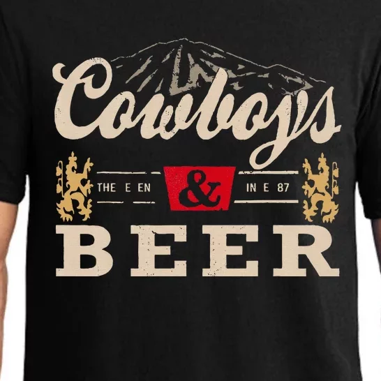 Cowboys Western And Beer Cowboy Lovers Pajama Set