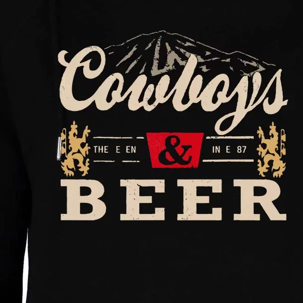 Cowboys Western And Beer Cowboy Lovers Womens Funnel Neck Pullover Hood