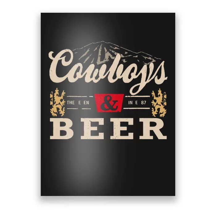 Cowboys Western And Beer Cowboy Lovers Poster