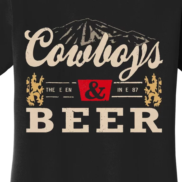 Cowboys Western And Beer Cowboy Lovers Women's T-Shirt