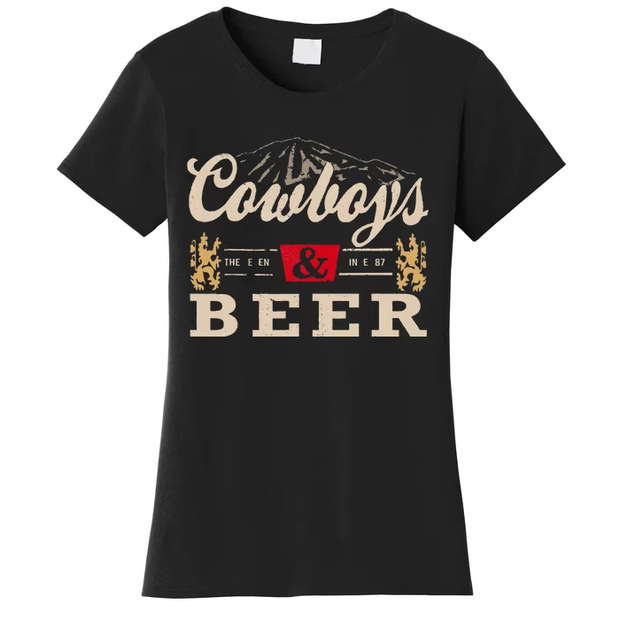 Cowboys Western And Beer Cowboy Lovers Women's T-Shirt