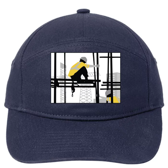 Construction Worker Builder Trades Contractor Meaningful Gift 7-Panel Snapback Hat