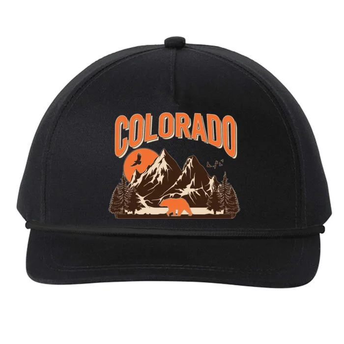 Colorado Wilderness Bear Mountains Snapback Five-Panel Rope Hat