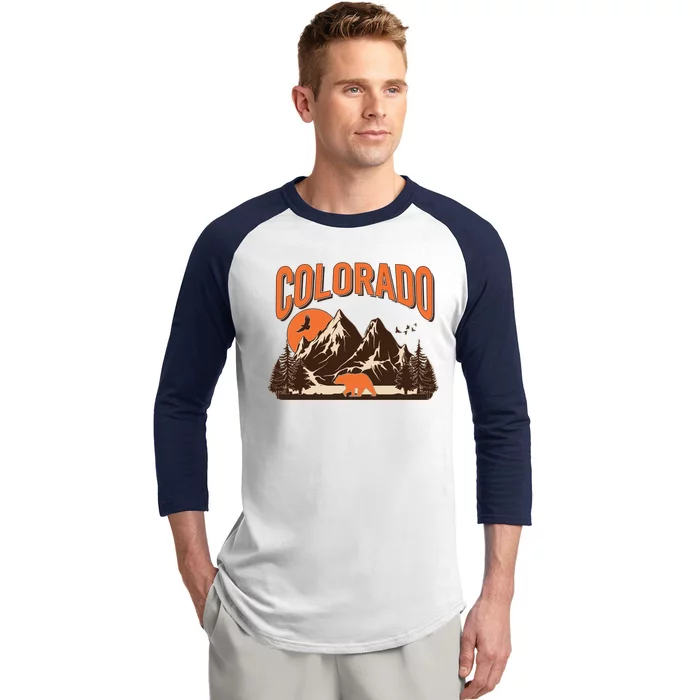 Colorado Wilderness Bear Mountains Baseball Sleeve Shirt