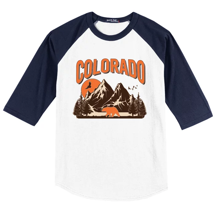 Colorado Wilderness Bear Mountains Baseball Sleeve Shirt