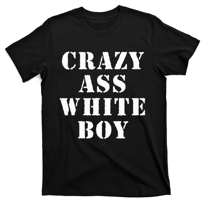 Crazy White Boy Funny Young Cool America Boy T-Shirt