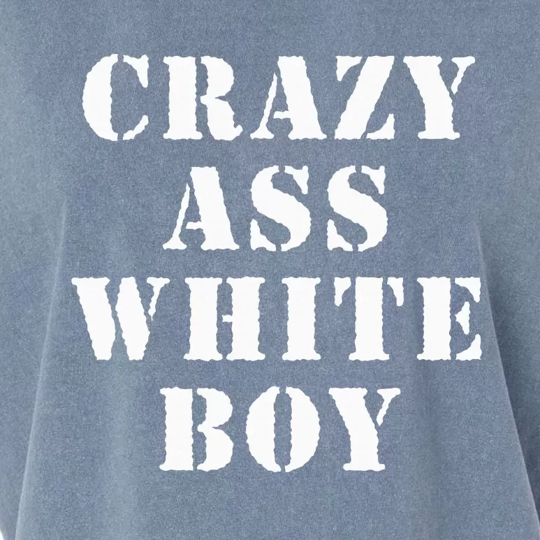 Crazy White Boy Funny Young Cool America Boy Garment-Dyed Women's Muscle Tee