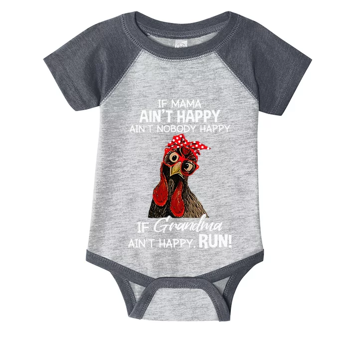 Chicken With Bandana If Mama AinT Happy AinT Nobody Happy Infant Baby Jersey Bodysuit