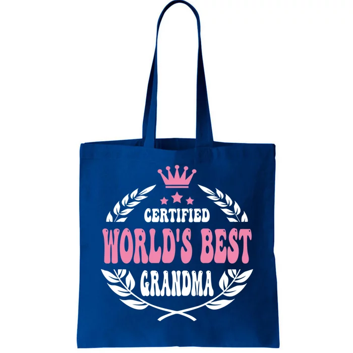 Certified Worlds Best Grandma Cute Funny Gift Tote Bag