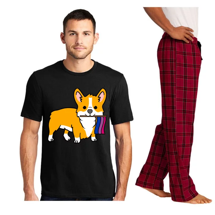 Corgi With Bisexual Pride Flag Great Gift Pajama Set