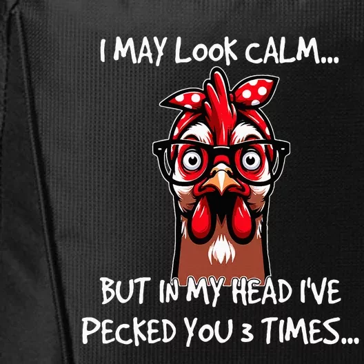 Chicken With Bandana Headband Glasses Funny For Women City Backpack