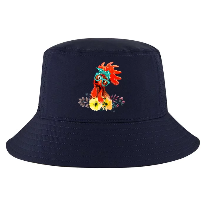 Chicken With Bandana Headband And Glasses Cute Cool Gift Cool Comfort Performance Bucket Hat