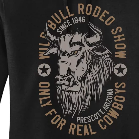 Cowboy Wild Bull Rodeo Women's Pullover Hoodie