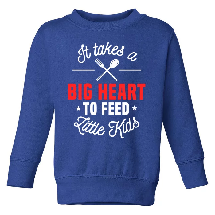 Cafeteria Worker Big Heart Lunch Lady Food Service Crew Gift Toddler Sweatshirt